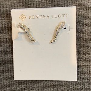 Kendra Scott gold Sinclair ear crawlers